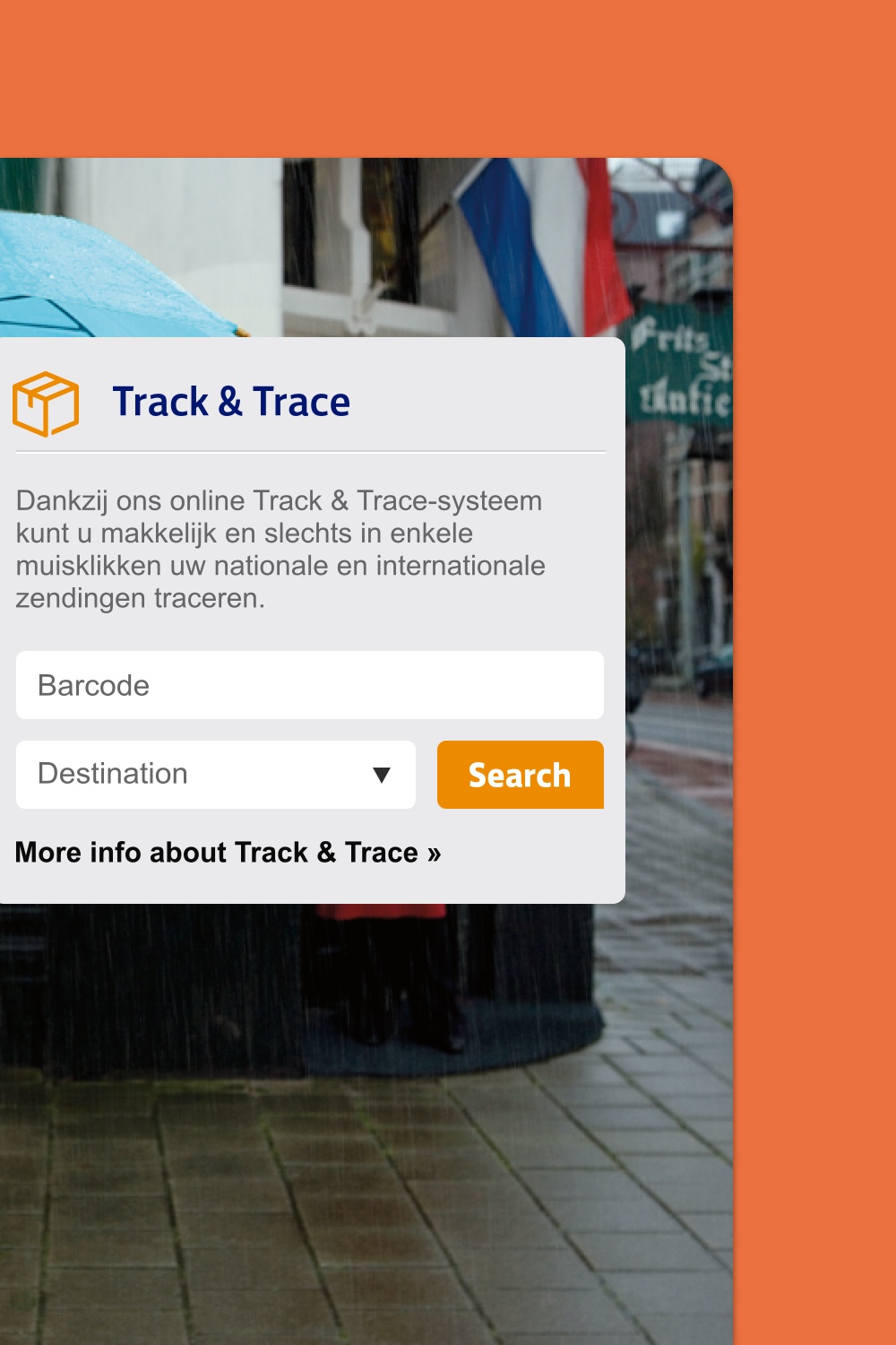 Grafische weergave van track & trace tool
